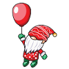 Gnome with red balloon