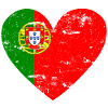 Flag Heart Portugal Flag