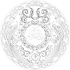 Mandala runique à triade centrale