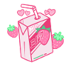 Erdbeermilch, Japanisch, Kawaii, Erdbeermilch