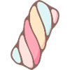 Mehrfarbiger Marshmallow