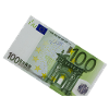 100 euro sedel på vit bakgrund