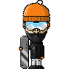 Character Snowboarder Pixel Art