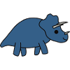 Cute Kawaii Triceratops Dino