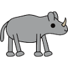Cute Kawaii Rhino