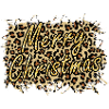 Merry Christmas Golden Leopard Print