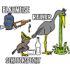 Blaumeise Reiher Schluckspecht