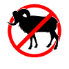 Ziegen oder Mufflons verboten - Ziege