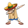 Dabbing Mexican Poncho Sombrero Dab