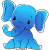 bébé éléphant bleu