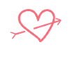 Pink Heart with Arrow