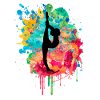 Gymnastique et gymnastique - PopArt Style
