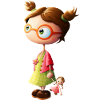 petite fille à lunettes