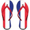 France Flag Flipflop Français Cadeau