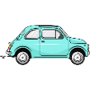 Italy Oldtimer 500 Retro Cartoon