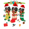 Brutto Maglione di Natale San Bernardo Dog Edition