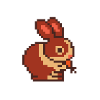 Lapin pixel avec motif gaming