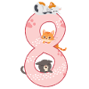 8th Birthday Girl Cat