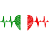 Heartbeat Italy Flag - I love Italy