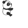 Panda Riding Motocross