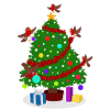 Robin Around the Christmas Tree