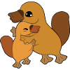 Platypus Family Embrace