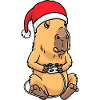 Christmas Capybara Rodent Gaming Gamer