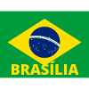 Brasília City in Brazilian Flag