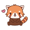 Mignon petit panda roux