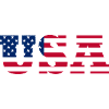 USA Flag Text