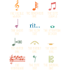 Musical notes, musicians