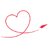 Paper plane flies a kondesstreifen heart