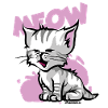 Süßes Kätzchen Katze Comic Cartoon