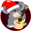 Koala Bear Christmas Guitar