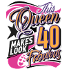 40° compleanno 40 anni Regina Donne Donne