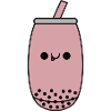 Cute Kawaii Strawberry Bubble Tea