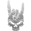 Heavy metal band fan,