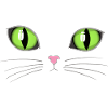 Cat green eyes