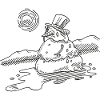 Melting Snowman Sun Sad Symbol