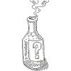 Mysterious Bottle Unknown Content Symbol