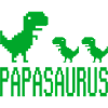 Papa Father Papasaurus retro