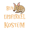 Erdferkel im Menschen Kostüm