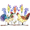 Hen and rooster