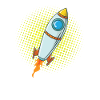 Moon Rocket Spaceship Comic Missile