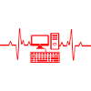 Herzschlag PC Gamer Computer Programmierer