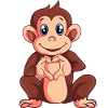 Monkey Lovers Filles Garçons Enfants