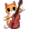 Cat Violinist Orchestra