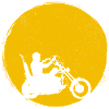 Moto Silhouette Chopper Sun Cadeau