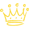 Crown - yellow grafitti, golden brushstroke