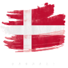 Danemark Drapeau danois Aquarelle